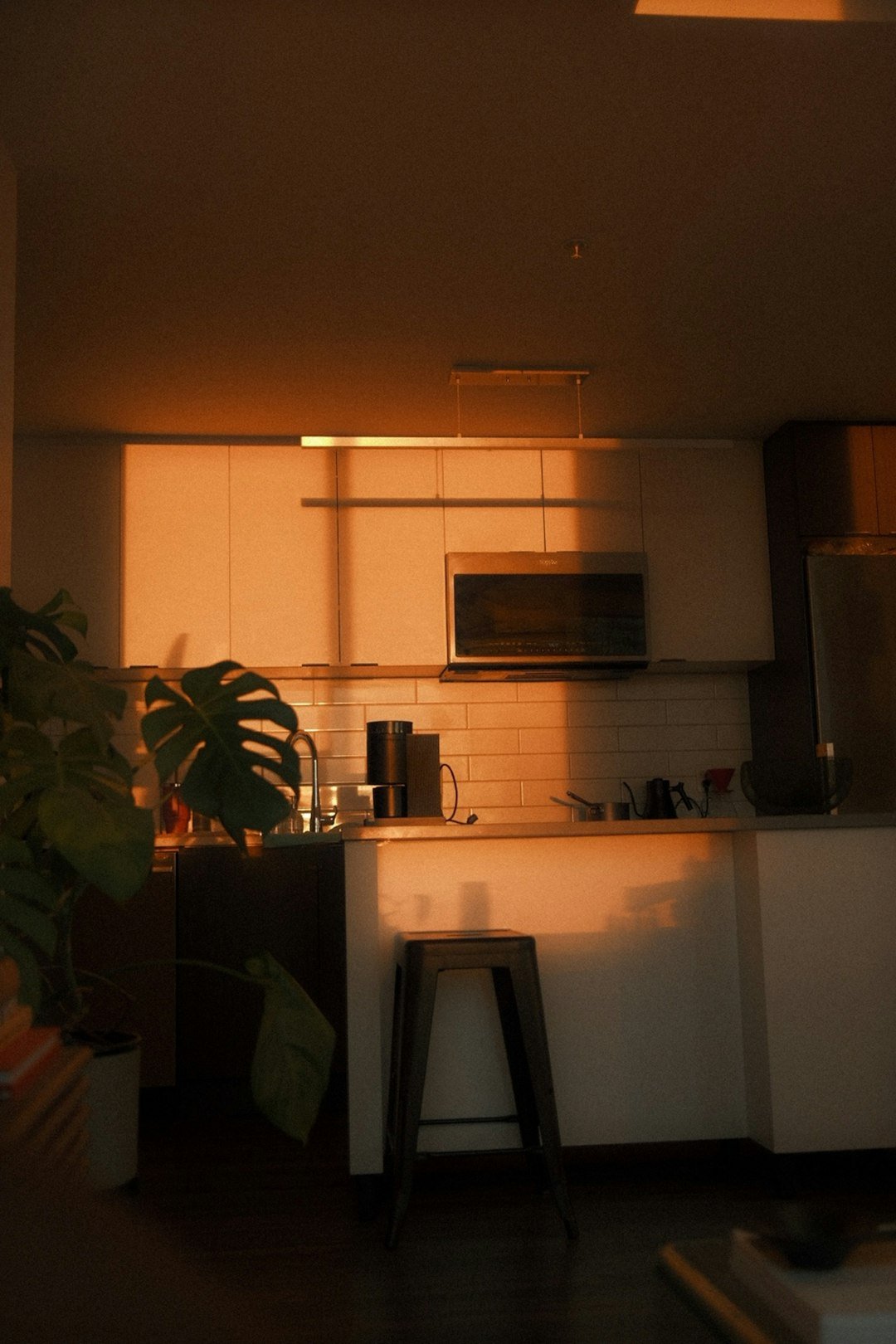 Golden hour kitchen
